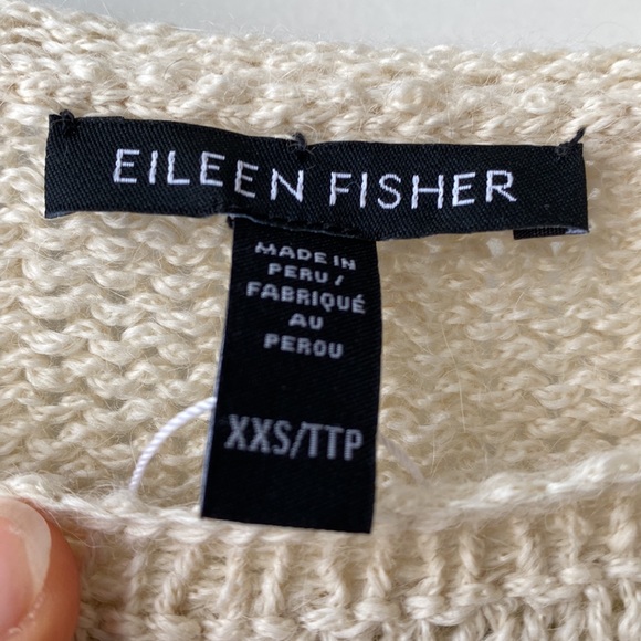 Eileen Fisher boat next tunic, off white, long side vents, xxs (fits like xs) - Picture 3 of 4